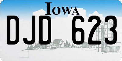 IA license plate DJD623