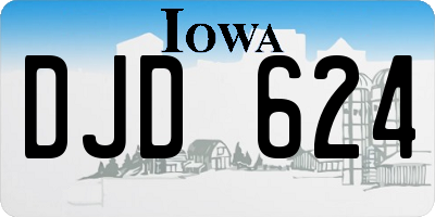 IA license plate DJD624