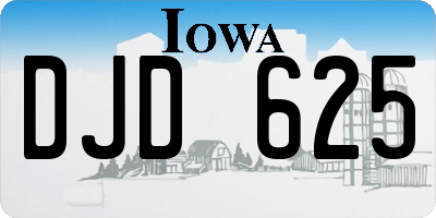 IA license plate DJD625