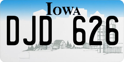 IA license plate DJD626