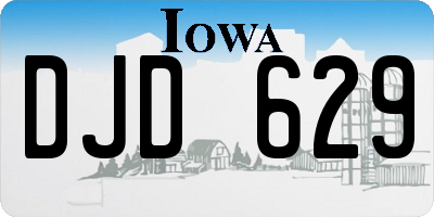 IA license plate DJD629