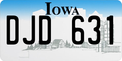 IA license plate DJD631