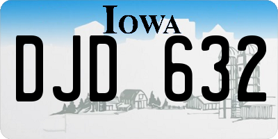 IA license plate DJD632