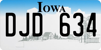 IA license plate DJD634
