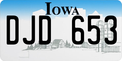 IA license plate DJD653