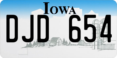 IA license plate DJD654