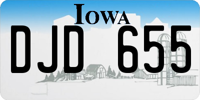 IA license plate DJD655