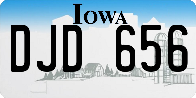 IA license plate DJD656