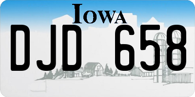 IA license plate DJD658
