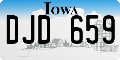 IA license plate DJD659