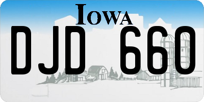 IA license plate DJD660