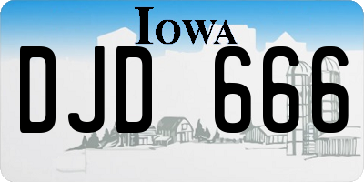 IA license plate DJD666