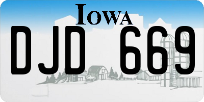 IA license plate DJD669