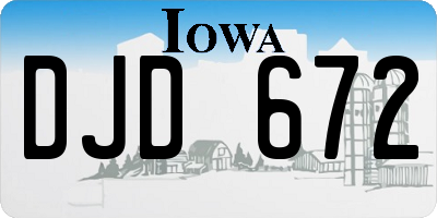 IA license plate DJD672