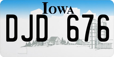 IA license plate DJD676