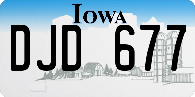 IA license plate DJD677
