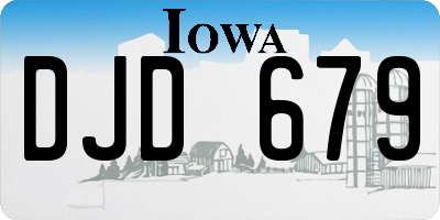 IA license plate DJD679