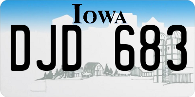 IA license plate DJD683