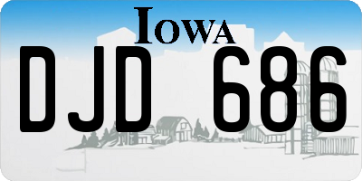 IA license plate DJD686