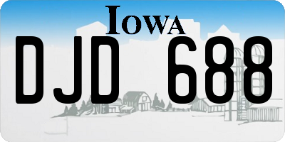 IA license plate DJD688