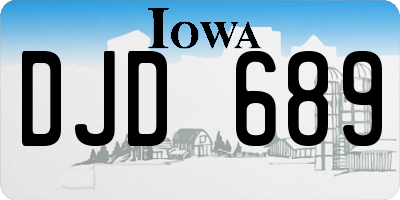 IA license plate DJD689
