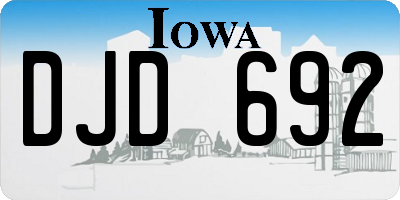IA license plate DJD692