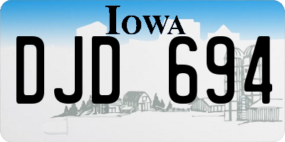 IA license plate DJD694