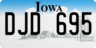 IA license plate DJD695