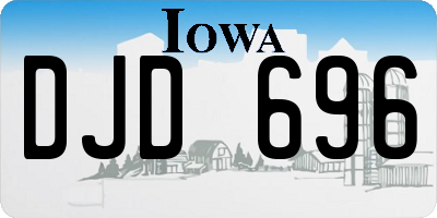 IA license plate DJD696