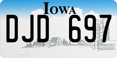 IA license plate DJD697