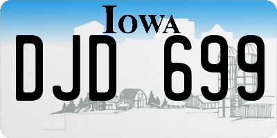 IA license plate DJD699