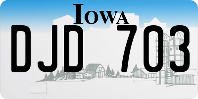 IA license plate DJD703