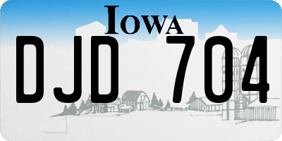IA license plate DJD704