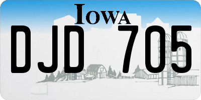 IA license plate DJD705