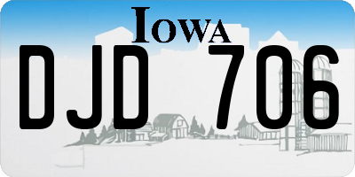IA license plate DJD706