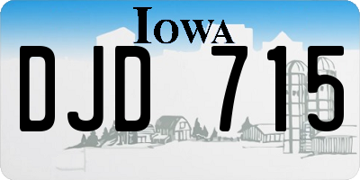 IA license plate DJD715