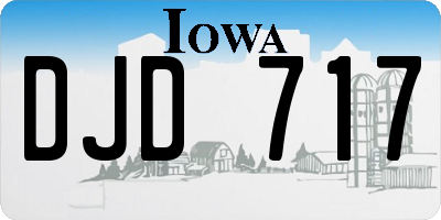 IA license plate DJD717