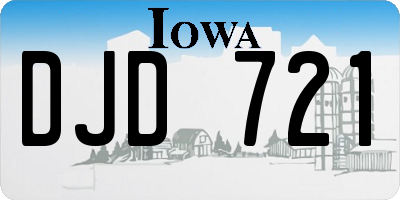 IA license plate DJD721