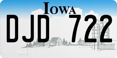 IA license plate DJD722