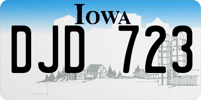 IA license plate DJD723
