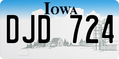 IA license plate DJD724