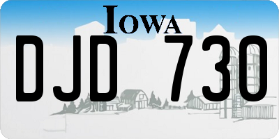 IA license plate DJD730