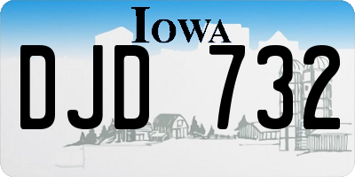 IA license plate DJD732