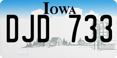 IA license plate DJD733