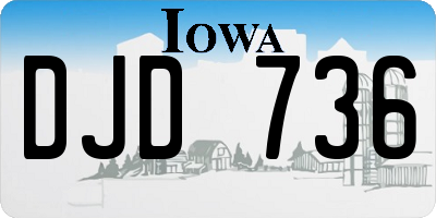 IA license plate DJD736