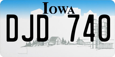 IA license plate DJD740