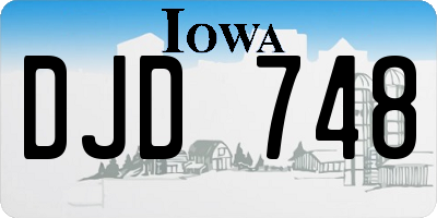 IA license plate DJD748