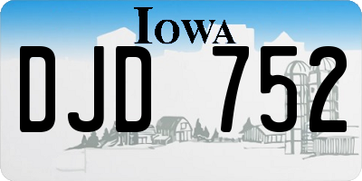IA license plate DJD752