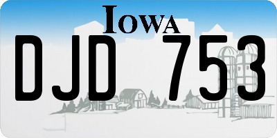 IA license plate DJD753