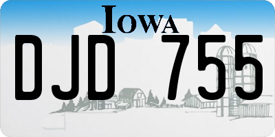 IA license plate DJD755